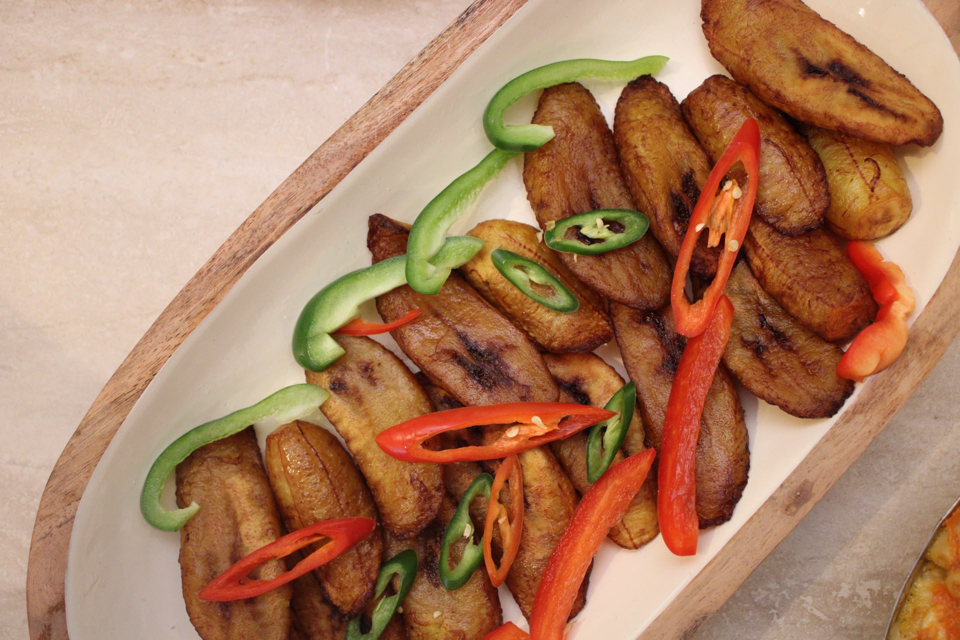Seasoned plantain platter